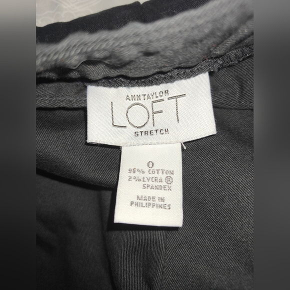 Ann Taylor Loft Stretch Women's Pants Tulip Hem Black Trousers Slacks Straight - Picture 7 of 7